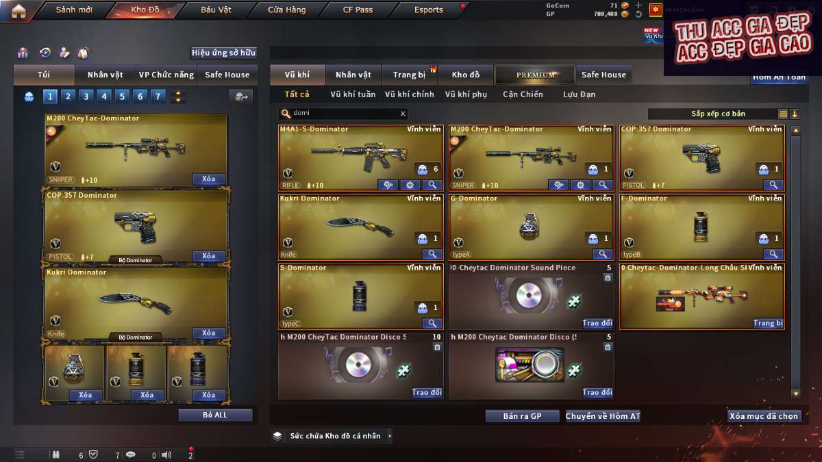 shop acc cf uy tin gia re